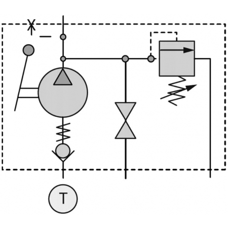 POMPA HYDRAULICZNA RĘCZNA JEDNOSTRONNA+ZBIORNIK 7L
